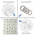 thumbnail image 3 of Daisy Shower Curtain Set - Long 72" x 84" Washable Bathtub Curtain with 12 Hooks, Spring Floral Eucalyptus Leaves Botanical Beige Waterproof Fabric Stall Shower Curtains for Bathroom/Bathtub Décor, 3 of 6