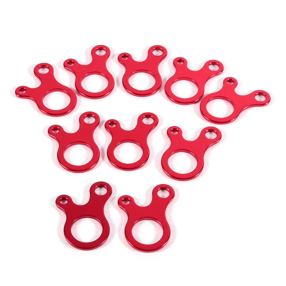 MonkeyJack 10 Pieces Aluminum Alloy Awnings Tent Guy Line Adjusters Cord Fasteners Rope Tensioners for Camping Hiking Picnic Shelter 