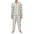 thumbnail image 3 of Cauagu Sea Turtle Print Men's Long-Sleeve Pajama Set,Soft Button-Front 2Pjs for Men Long Sleeve Men’s Sleepwear-Medium, 3 of 7