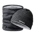 thumbnail image 1 of Hats for Men One Size Fits All 100% Polyester Warm Hat Neck Cover Two Piece Set Outdoor Windproof Warm Baotou Ear Protection, 1 of 4