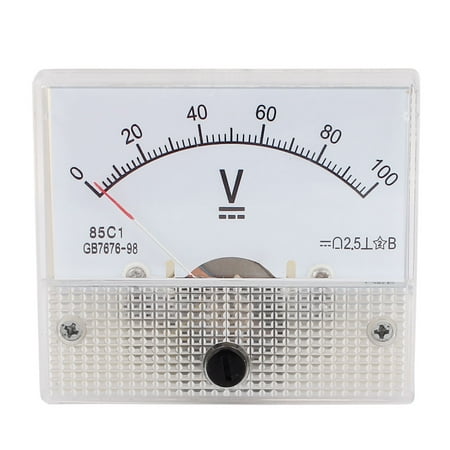 Analog Micro Voltmeter - 85C1 Class 2.5 Accuracy DC 0-100V Accurate Analog Voltmeter Volt Meter White