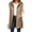 06-Khaki, variant on Yutgune Women's Long Hooded Puffer Vest Zip Up Sleeveless Jacket with Pockets Fall Winter