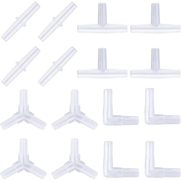 Aquarium Airline Tubing Connectors Plastic Inline Valve, 40-Piece