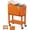 Orange-60QT, variant on Patio Cooler, Rolling Ice Chest on Wheels, Portable Patio Party Bar Drink Cooler Cart, with Shelf, Beverage Pool with Bottle Opener,Water Pipe