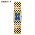 thumbnail image 1 of Reloj dorado de lujo para mujer, pulsera rectangular de cuarzo dorado, de acero inoxidable, femenino relojes para mujer reloj dama qym unisex, 1 of 2