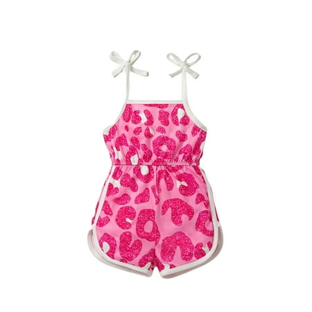 

Toddler Girl Romper Sleeveless Suspenders Cow Print Romper Jumpsuit Clothes Summer Clothes