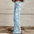 thumbnail image 4 of Xdegoge Toile Print Straight Leg Pants for Women High Waisted Vintage Floral Trousers Comfy Stretch Denim Look Bottoms Flattering Everyday Dating Chic Casual Jeans, 4 of 6
