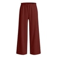 thumbnail image 6 of THNCYX Womens Solid Color Sweatpants With Pockets Elastic High Waist Long Casual Pants, 6 of 9