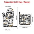 thumbnail image 4 of ZNDUO Oven Mitts and Pot Holders Sets, Seamless Graffiti Art Illustration Pattern Non-Slip Cooking Oven Gloves, 4 of 8