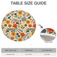 thumbnail image 6 of Pioneer Flower Floral Print Pattern Round Fitted Tablecloth with Elastic Edge,Dining Table Cover Waterproof,Outdoor Round Tablecloth for Camping,Dining,Indoor and Outdoor, 6 of 7
