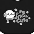 thumbnail image 4 of Inktastic I'm Snow Cute with Snowman and Snowflakes Christmas Boys or Girls Baby Bib, 4 of 4