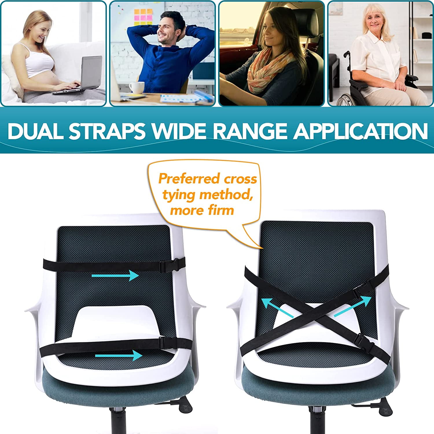 Buy Qutool® Lumbar Support Pillow, Office Chair Lumbar Cushion
