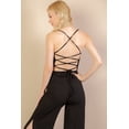 thumbnail image 6 of Ribbed Backless Jumpsuit with Cowl Neck and Split Wide Legs, 6 of 10