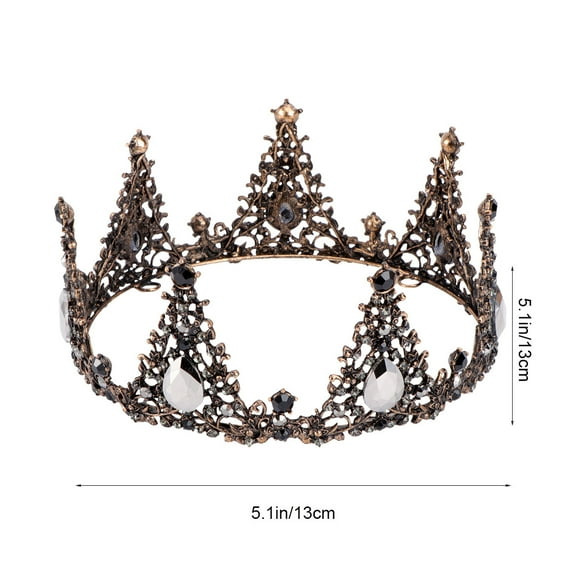 1Pc Crown Hair Banquet Fashion Headdress Dressed-up Party Supplies (Black)