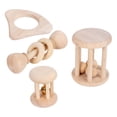 thumbnail image 3 of 4 Piezas De Juguetes De Madera Para Bebés, Juguetes De Sonajero De Madera De Coordinación Para Niños Y Bebés, 3 of 9