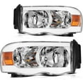 thumbnail image 2 of SCITOO Headlights For Dodge For Ram 1500 2002-2005,For Dodge For Ram 2500 2003-2005,For Dodge For Ram 3500 2003-2005 Headlamps CHROME HOUSING Driver and Passenger Side, 2 of 5