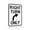 Black and White, variant on Faittoo Right Turn Only Sign, 18 x 12 Engineer Grade Reflective Sheeting Rust Free Aluminum Sign