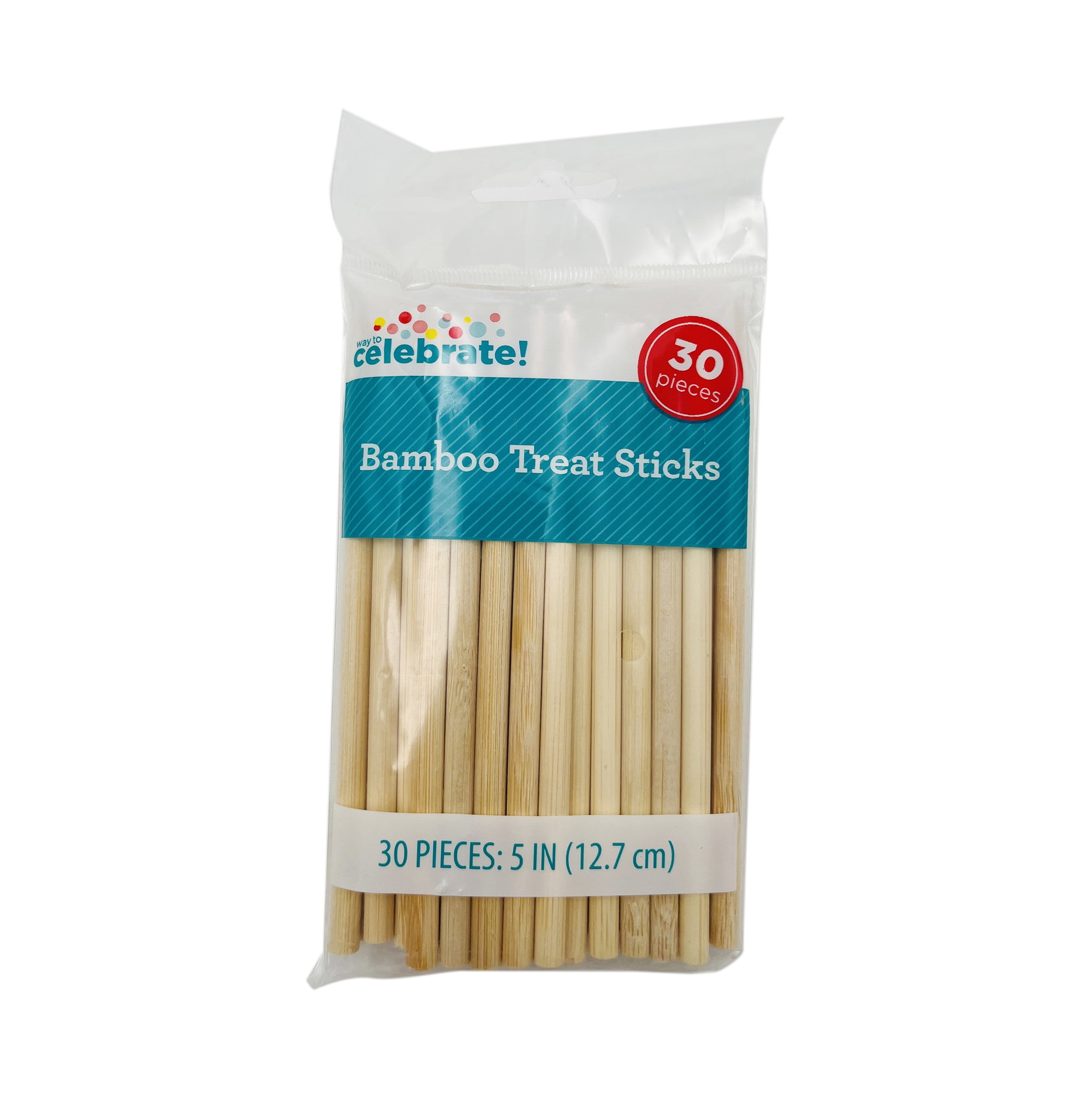 (2 pack) 5" Bamboo Treat Sticks, 30 Count, by Way To Celebrate