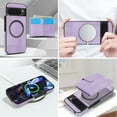 thumbnail image 5 of ELEHOLD Case for Google Pixel 9A, 2-in-1 Magnetic Shockproof Leather Wallet Flip Case Cover, Detachable Card Holder with Stand,Purple, 5 of 5