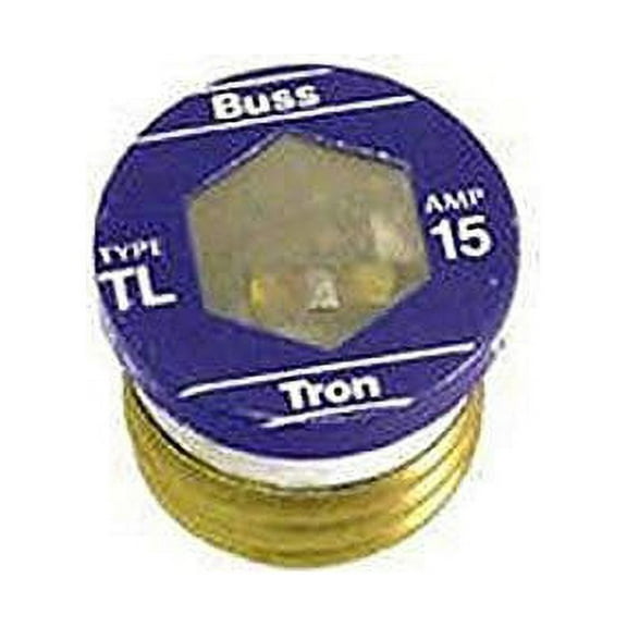 Bussmann TL-15PK4 15 Amp Time Delay, Loaded Link Edison Base Plug Fuse, 125V UL Listed, 4-Pack by Bussmann