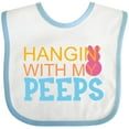 thumbnail image 3 of Inktastic Hanging With My Peeps Boys or Girls Baby Bib, 3 of 4