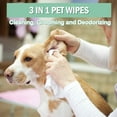 thumbnail image 2 of Air Jungles 3in1 Pet Wipes for Dogs and Cats 100 Count, 8" x 10" Extra Large Hypoallergenic Cleaning, Grooming, Deodorizing Wipes for Pets Paws Body Face Ear Butt, 2 of 7