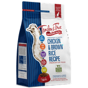 Angle View: Tender & True Chicken & Brown Rice Recipe Dry Cat Food, 7 lb bag
