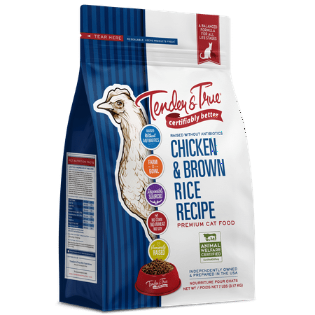 UPC: 0854803005157 | Tender & True Chicken & Brown Rice Recipe Dry Cat Food 7 lb bag