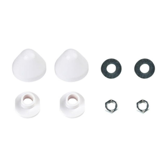 Tapas para pernos de inodoro, de plástico duradero y metal, para cisternas ocultas, ideales para hoteles y hogares. Blanco
