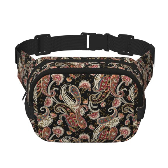 Easygdp Paisley6 Fanny Packs for Women Men, Belt Bag, Fashion Crossbody Bags, for Workout/Running/Hiking