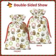 thumbnail image 2 of Fuzoiu Donut Sloth Print Christmas Gift Bag,Burlap Gift Bag with Drawstring Closure & Hang Tag,Perfect for Holidays, Birthdays, and Special Occasions-Medium, 2 of 7