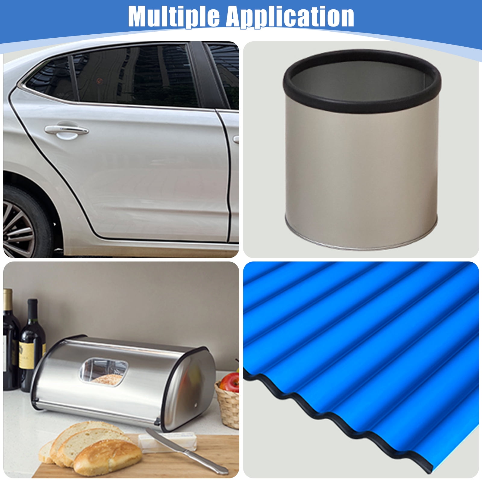 Rubber Edge Trim, Self-Adhesive Car Door Edge Guard, Edge Protector for Sheet Metal Sharp Edge, Rubber EPDM Material, Fit 1/16"(1.6mm), Length 20Ft(6.2m), Black Color, U Channel Edge Trim