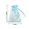 thumbnail image 3 of Efavormart 12PCS BABY BLUE Satin Gift Bag Drawstring Pouch Wedding Favors Bridal Shower Candy Jewelry Bags - 3"x4", 3 of 10