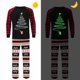 thumbnail image 1 of Conjunto de pijamas navideños a juego, fuegos artificiales brillantes luminosos, 1 of 4