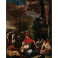 thumbnail image 3 of Pier Francesco Mola 12x14 Black Modern Framed Museum Art Print Titled - Saint John the Baptist Preaching, 3 of 5