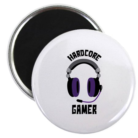 

CafePress - Hardcore Gamer Magnets - 2.25 Round Magnet Refrigerator Magnet Button Magnet Style