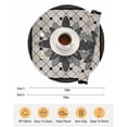 thumbnail image 6 of 13 Inch Round Placemats Set of 6, Retro Flowers Non Slip Heat Insulation PP Table Mats, Boho Ethnic Retro Abstract Florals Grid Washable Place Mats for Kitchen Dining Party Table Decor, 6 of 7