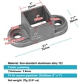 thumbnail image 2 of Qucyy 20 Pack 1 x 1 inch Square Post Flange Base, Aluminum Floor Mount Anchor Post Base, Deck Railing Bracket, Light Duty Post Fence or Deck Mount Post Fitting, 2 of 3