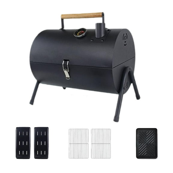 Fzaqwen Charcoal Grill Barbecue Grill Portable Household Tabletop Grill BBQ Grill for Black