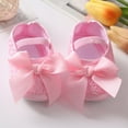 thumbnail image 3 of Baby Girls Princess Shoes and Headband Set Newborn Cute Bowknot Soft Sole Crib Shoes, 3 of 6