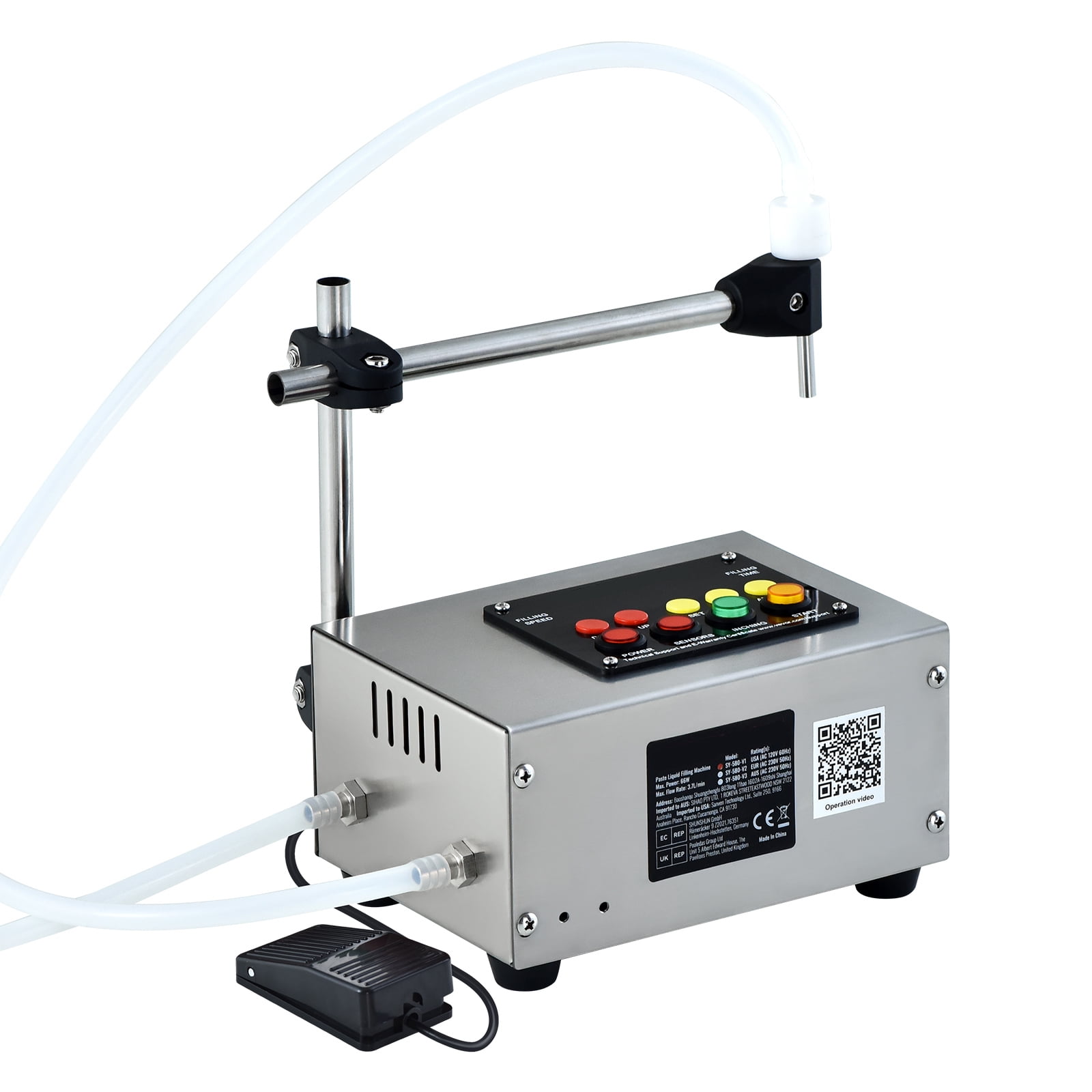 KFFKFF Automatic Liquid Filling Machine Digital Control Bottle Filler 10-4000ml