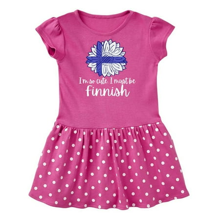 

Inktastic I m So Cute I Must be Finnish Sunflower Finland Flag Gift Baby Girl Dress