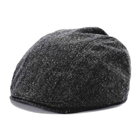 Croft & Barrow Men Donegal Tweed Driver Ivy Hat Black Charcoal (Best Hats For Small Heads)