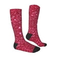 thumbnail image 3 of Balery Pink Glitter Fun Novelty Socks Men'S Women'S Crew Socks Funny Crazy Novelty Socks Quirky And Cool Socks, 3 of 9