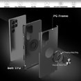 thumbnail image 6 of Samsung Galaxy S22 Ultra Case, Galaxy S22 Ultra Case with HD Screen Protector, [Military Grade] Shockproof Protection Case with 360° Magnetic Ring Holder Kickstand for Samsung S22 Ultra, Black, 6 of 8