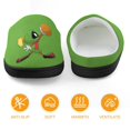 thumbnail image 5 of Looney Tunes Marvin The Martian Slippers for Kids, Cute Soft Plush Anti-slip Fluffy Fuzzy House Slippers Warm Soft Plush Non-Slip Indoor Outdoor Slip-on Shoes for Boys Girls, 5 of 8