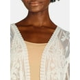 thumbnail image 3 of Time and Tru Women’s Open Front Lace Coverup, Sizes S-XXL, 3 of 3