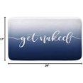 thumbnail image 2 of JAWO Navy Blue Bathroom Rug, Non Slip Ombre Dark Blue Modern Gradiant Bath Mat Modern Minimalist Get Naked Bathroom Accessories Shower Mat Kitchen Rug (Blue), 2 of 3