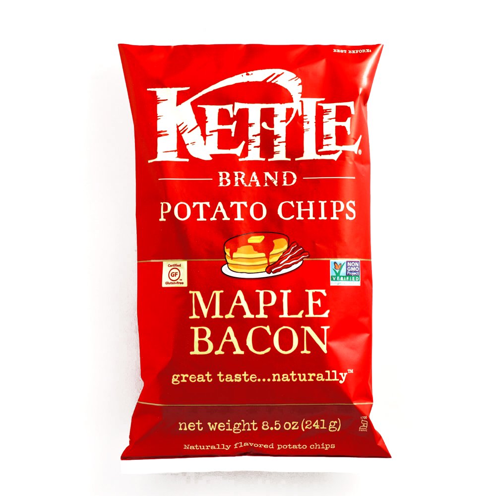 Kettle Brand Maple Bacon Potato Chips 8.5 oz each (6 Items Per Order
