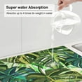 thumbnail image 6 of Microfiber Drying Mat, Tropical Leaf Watercolor Dish Drying Mat for Kitchen Counter, 18 x 24 inches Green, 6 of 9